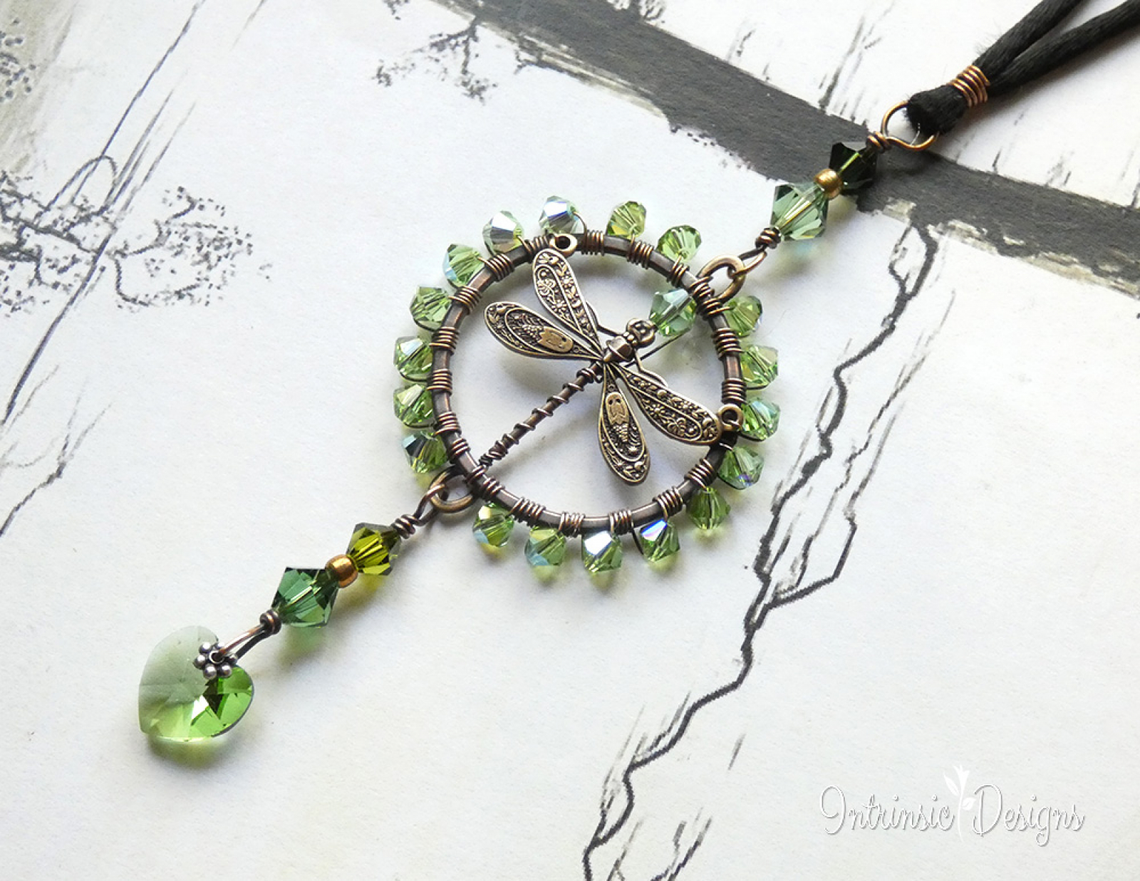 DRAGONFLY SWAROVSKI CRYSTAL CAR REARVIEW MIRROR DANGLE. ADJUSTABLE