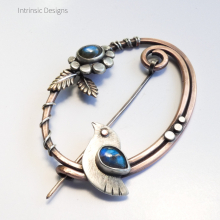Labradorite Brooch Shawl Pin