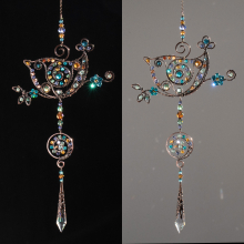Whimsical Bird Crystal Suncatcher