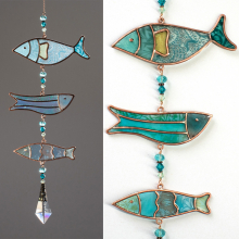  Three Fish Resin Suncatcher