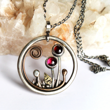 Garnet Garden in Mixed Metals Garnet Garden in Mixed Metals