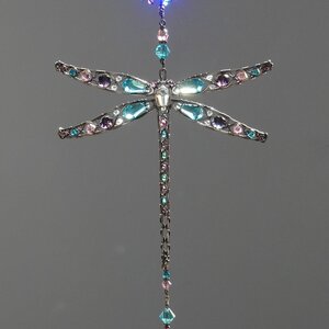 DRAGONFLY SWAROVSKI CRYSTAL WINDOW SUNCATCHER IN BRONZE