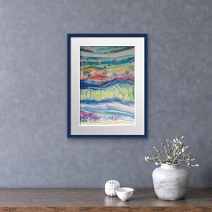 ORIGINAL ABSTRACT WATERCOLOUR ON YUPO PAPER ... A4 SIZE ...  30 X 21cm (11.8” x 8.2”)