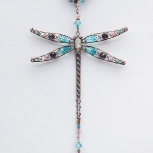DRAGONFLY SWAROVSKI CRYSTAL WINDOW SUNCATCHER IN BRONZE
