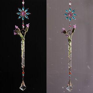BLUE FLOWER DECORATIVE PROPAGATION / BUD VASE CRYSTAL SUNCATCHER