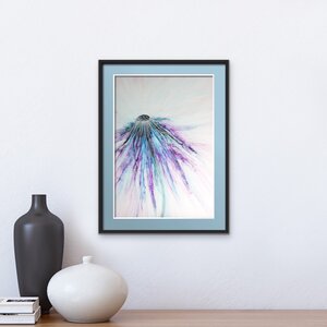 ORIGINAL ABSTRACT FLOWER ALCOHOL INK ART ON YUPO PAPER ... A4 SIZE ...  30 X 21cm (11.8” x 8.2”)