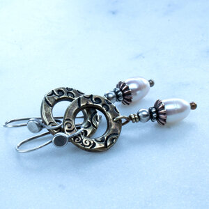 FRESHWATER PEARL EARRINGS WITH 935 ARGENTIUM SILVER EAR WIRES