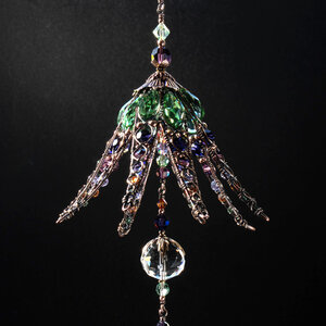 LONG LILY CRYSTAL CHANDELIER STYLE WINDOW SUNCATCHER