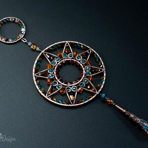 STARFLOWER SWAROVSKI CRYSTAL WINDOW SUNCATCHER IN MIXED METALS