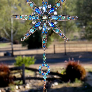 STAR MANDALA SWAROVSKI CRYSTAL WINDOW SUNCATCHER