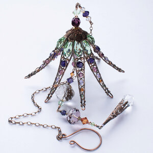 LONG LILY CRYSTAL CHANDELIER STYLE WINDOW SUNCATCHER