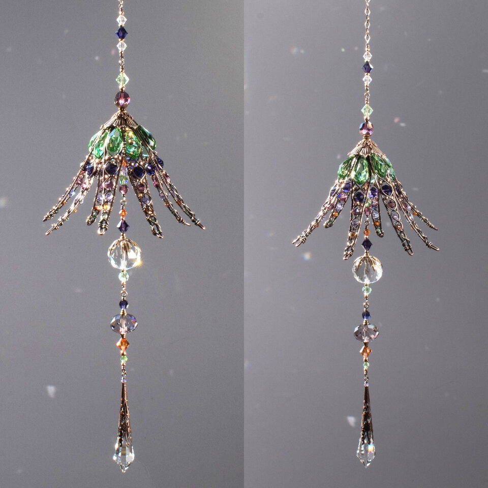 LONG LILY CRYSTAL CHANDELIER STYLE WINDOW SUNCATCHER