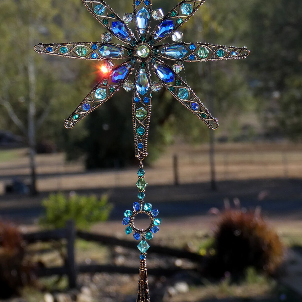 STAR MANDALA SWAROVSKI CRYSTAL WINDOW SUNCATCHER