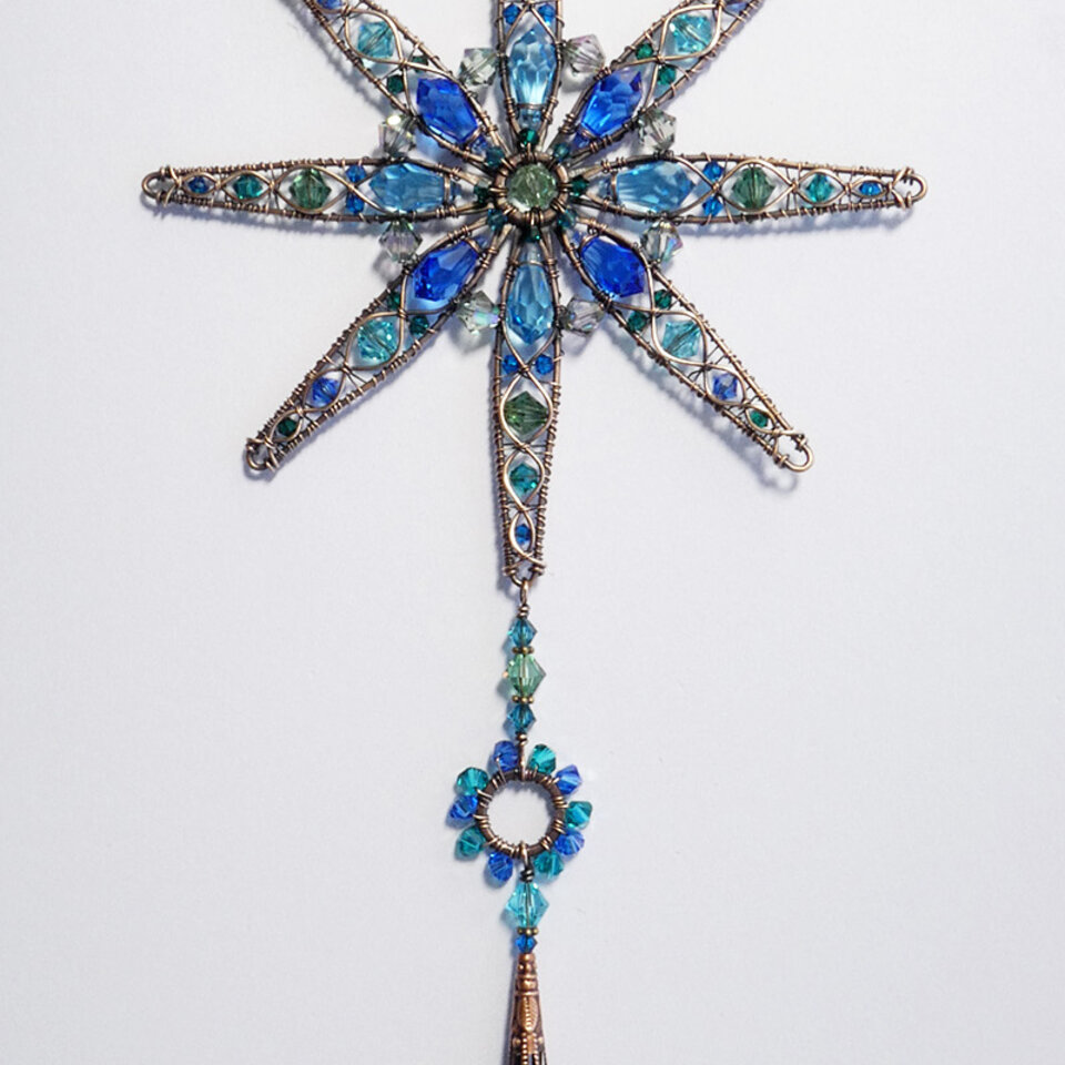 STAR MANDALA SWAROVSKI CRYSTAL WINDOW SUNCATCHER