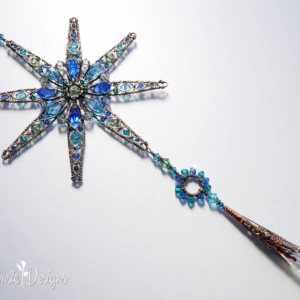 STAR MANDALA SWAROVSKI CRYSTAL WINDOW SUNCATCHER