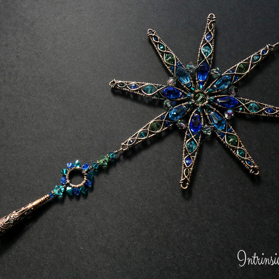 STAR MANDALA SWAROVSKI CRYSTAL WINDOW SUNCATCHER