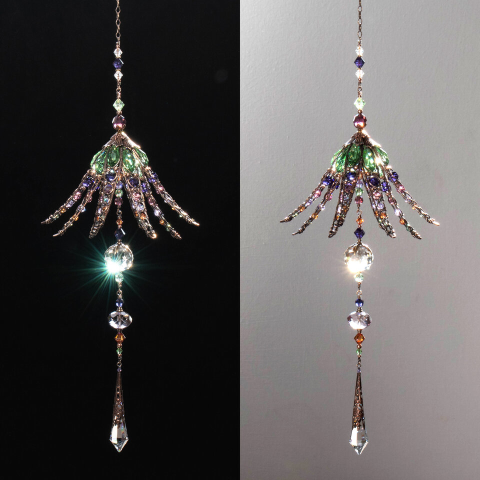 LONG LILY CRYSTAL CHANDELIER STYLE WINDOW SUNCATCHER