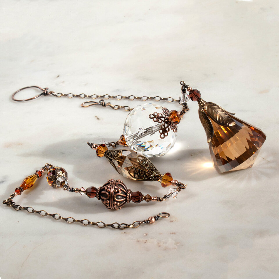 MINIMALIST BOHO STYLE LONG CRYSTAL SUNCATCHER