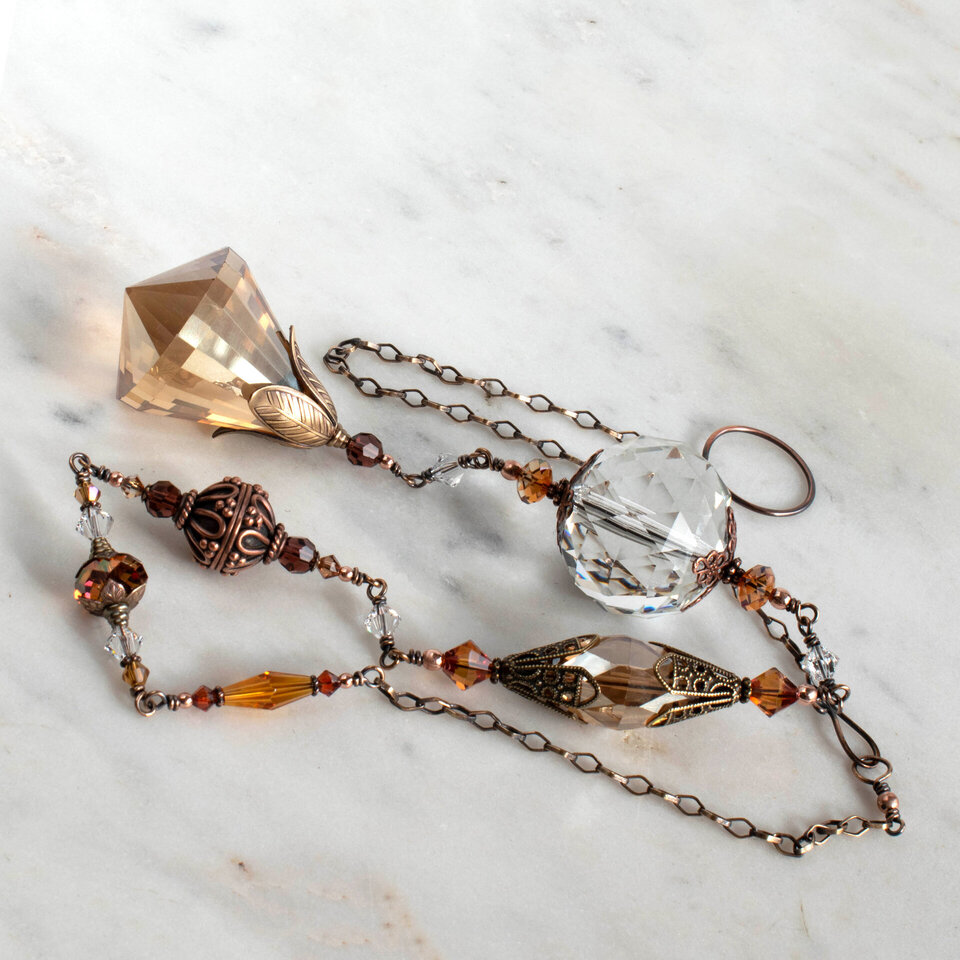 MINIMALIST BOHO STYLE LONG CRYSTAL SUNCATCHER