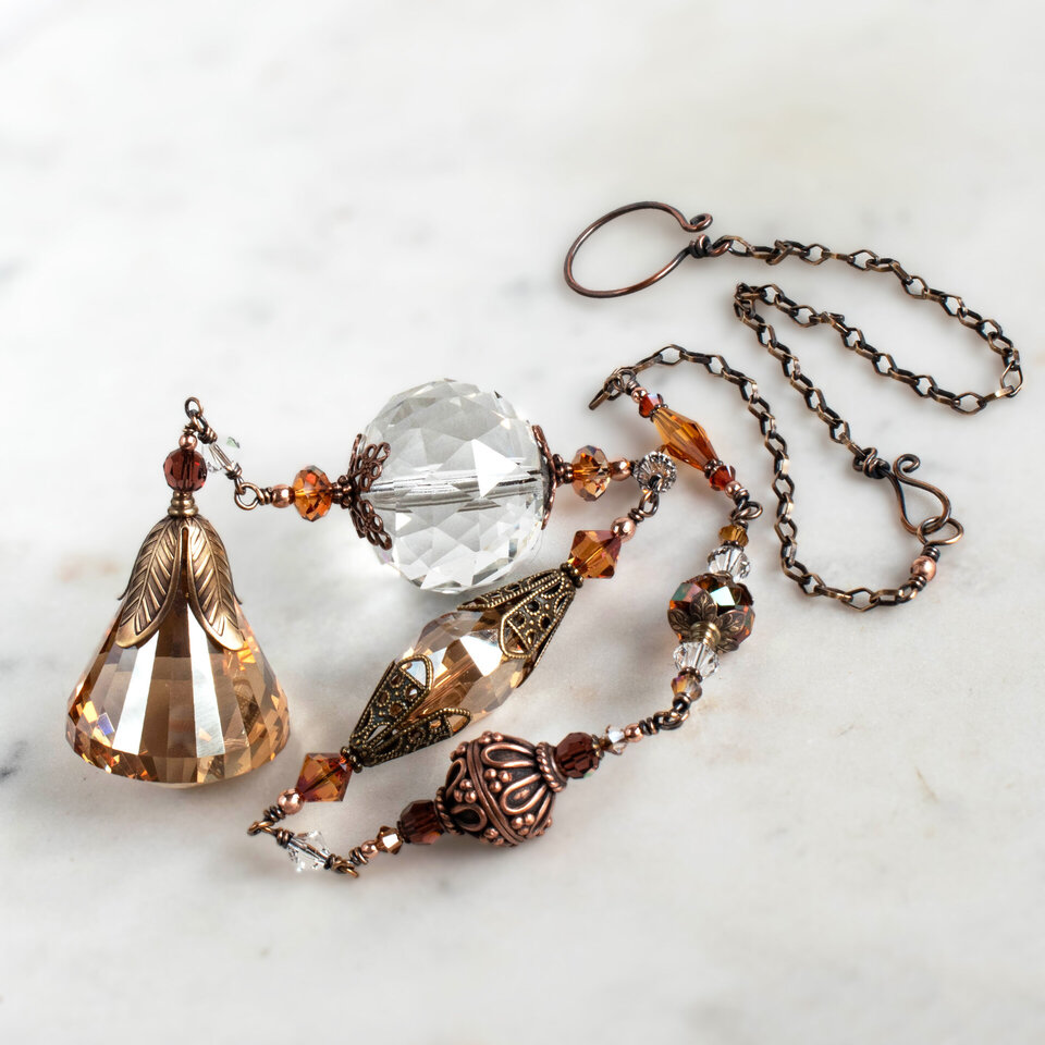 MINIMALIST BOHO STYLE LONG CRYSTAL SUNCATCHER