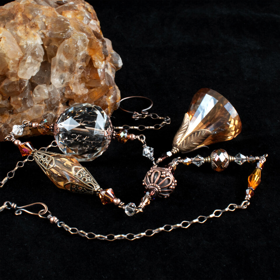 MINIMALIST BOHO STYLE LONG CRYSTAL SUNCATCHER