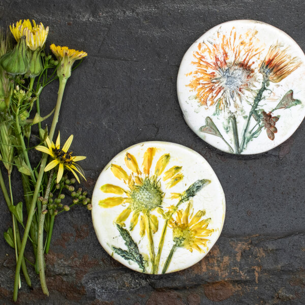 WILDFLOWER FRIDGE MAGNETS .... BOTANICAL FRIDGE ART