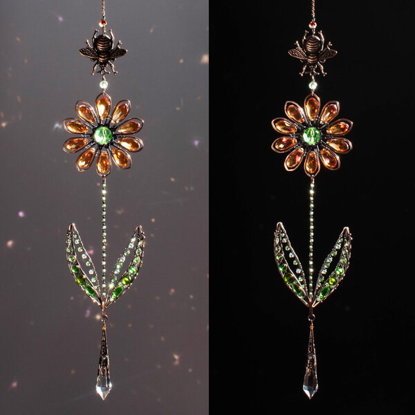 DAISY & BEE CRYSTAL WINDOW SUNCATCHER