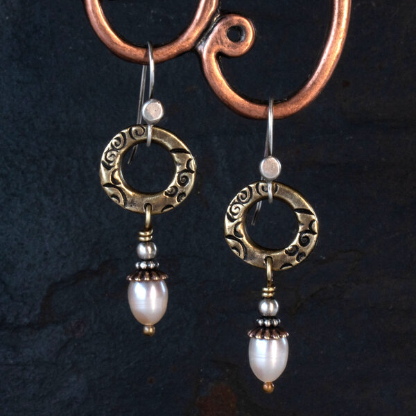FRESHWATER PEARL EARRINGS WITH 935 ARGENTIUM SILVER EAR WIRES