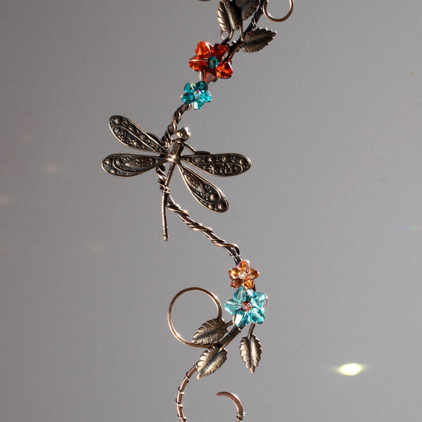 DRAGONFLY SWAROVSKI CRYSTAL WINDOW SUNCATCHER IN MIXED METALS