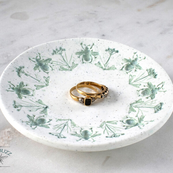 BEE AND WILDFLOWER RING DISH