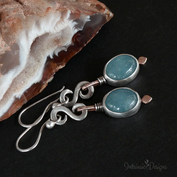 Aquamarine Sterling Silver Earrings
