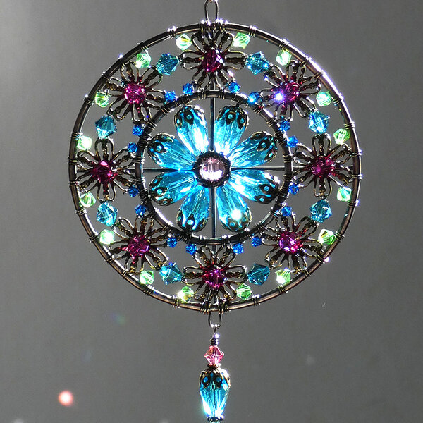 MANDALA SWAROVSKI CRYSTAL WINDOW SUNCATCHER