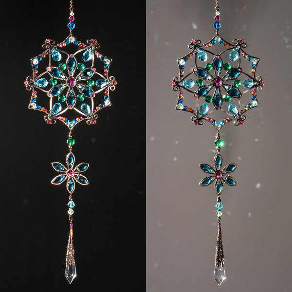 SUMMER MANDALA CRYSTAL WINDOW SUNCATCHER IN BRONZE