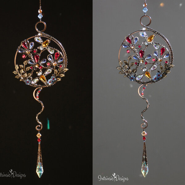 BEE'S SWAROVSKI CRYSTAL WINDOW SUNCATCHER IN MIXED METALS