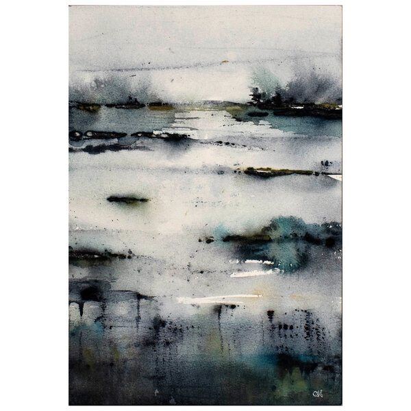 "TRANQUILITY" ORIGINAL ABSTRACT SEASCAPE PAINTING IN WATERCOLOUR